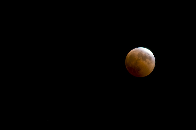 Moon Exiting Total Eclipse